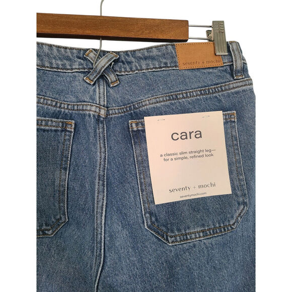 Seventy + Mochi Anthropologie Cara Straight Leg Jean in Rodeo Size 27 NWT - Picture 9 of 10